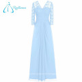 Lace Pleat Criss-Cross Mother Of The Bride Dress With Sleeves